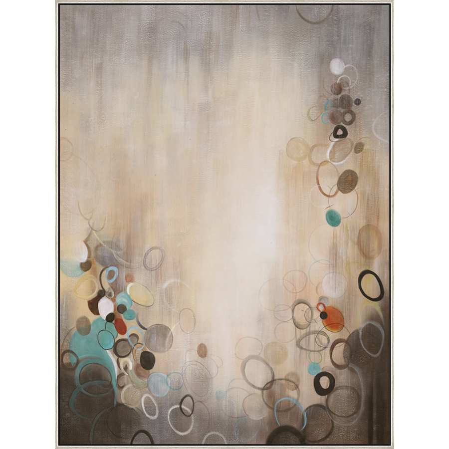 EAHPC22049 - INTO THE LIGHT framed floating in a contemporary silver frame. Finished Size: W 54.00 in x H 72.00 in