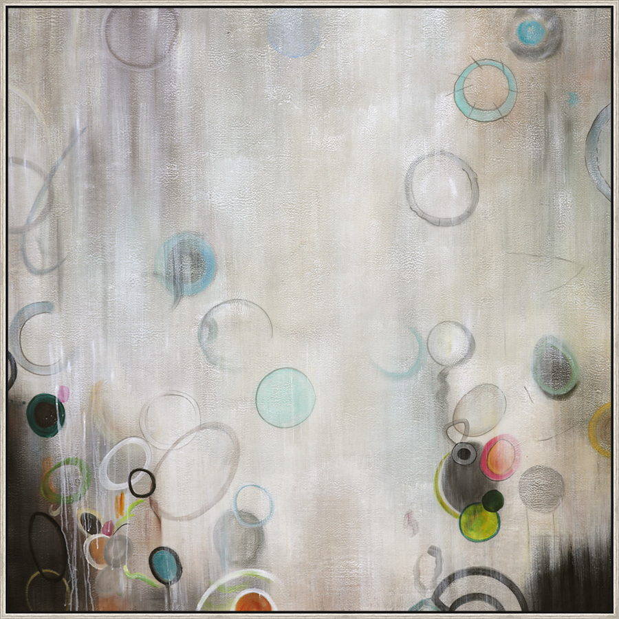 EAHPC22102 - AMBIGUITY I framed floating in a contemporary silver frame. Finished Size: W 60.00 in x H 60.00 in