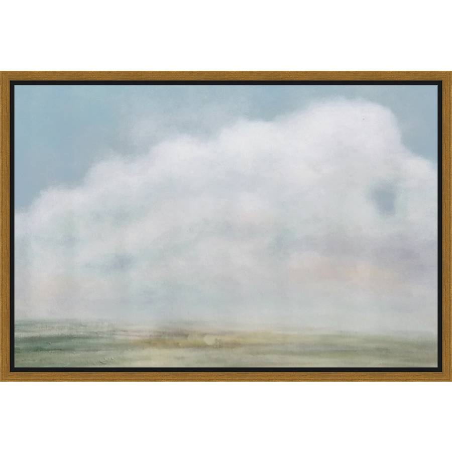 EAHPC23013 - SAVANNAH IN SUMMER framed floating in a contemporary gold frame. Finished Size: W 24.00 in x H 16.00 in