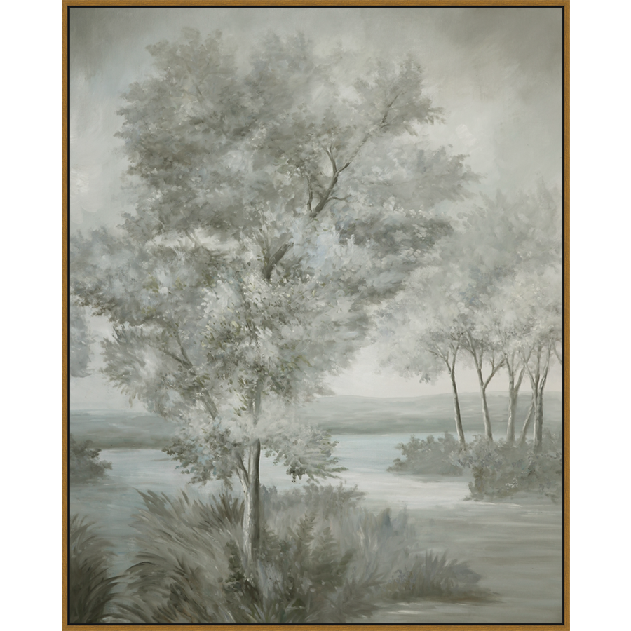 EAHPC24076 - MONOCHROME LANDSCAPE framed floating in a contemporary gold frame. Finished Size: W 48.00 in x H 60.00 in
