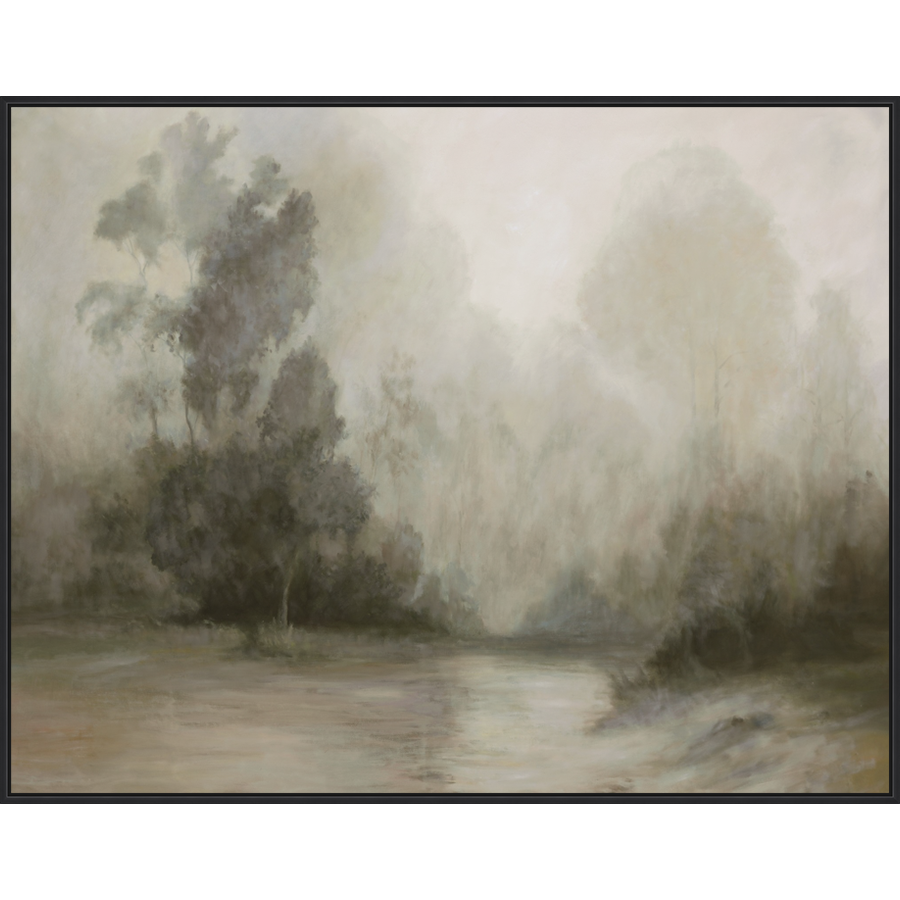 EAHPC24232 - AUTUMN LANDSCAPE II framed floating in a contemporary black frame. Finished Size: W 64.00 in x H 50.00 in