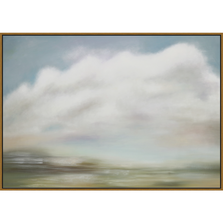 EAHPC24233 - SUMMER SAVANNAH framed floating in a contemporary gold frame. Finished Size: W 60.00 in x H 42.00 in