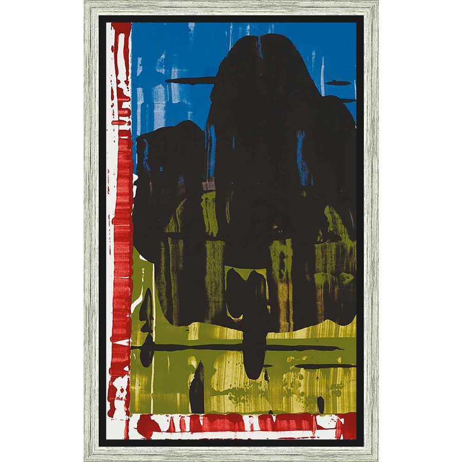 An abstract expressionist print featuring bold, gestural brushstrokes and a dynamic interplay of color. This vibrant artwork is sure to make a statement in any space.