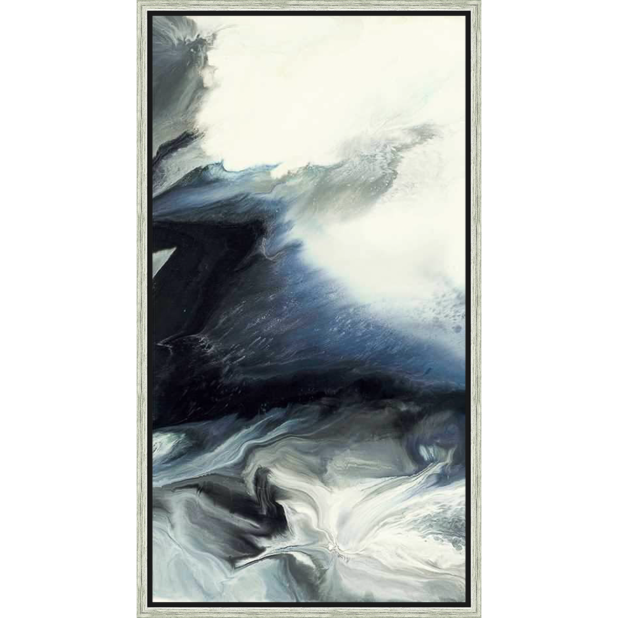 A captivating abstract piece, this artwork features a fluid interplay of color and texture, evoking a sense of movement and depth. The piece brings a contemporary feel to any space, offering a unique focal point.