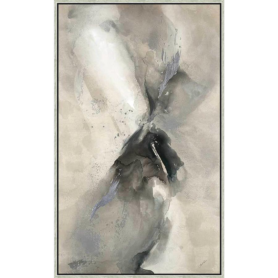 This stunning abstract artwork features a captivating blend of light and shadow, showcasing a dynamic composition of fluid forms and ethereal textures. The piece evokes a sense of depth and movement, creating a modern and sophisticated visual experience for any space.