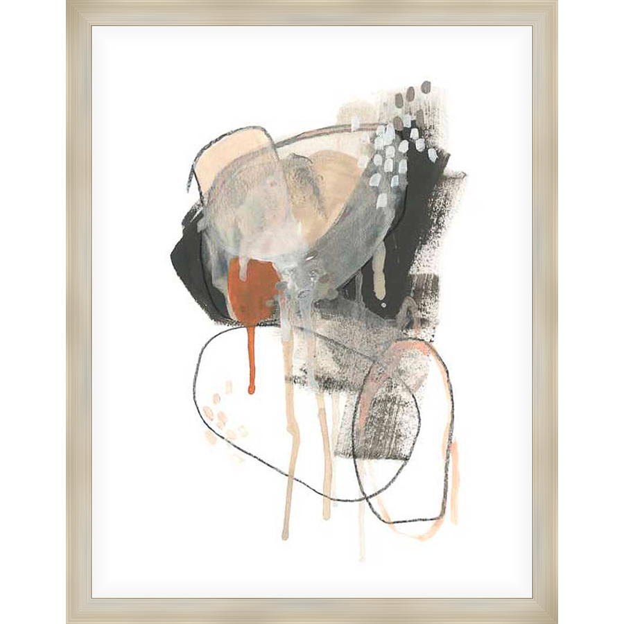 An abstract artwork featuring a dynamic composition of shapes and colors, evokes a sense of depth and movement. It's a contemporary piece perfect for adding a touch of modern art to any space.