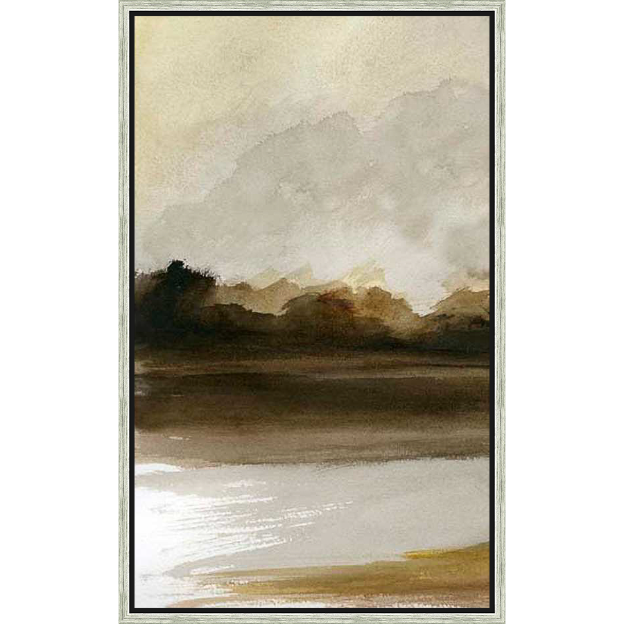 Evoke tranquility with this abstract landscape art, featuring a muted palette and a serene depiction of nature. The brushstrokes create a sense of depth, bringing to life a calming visual experience for any space.