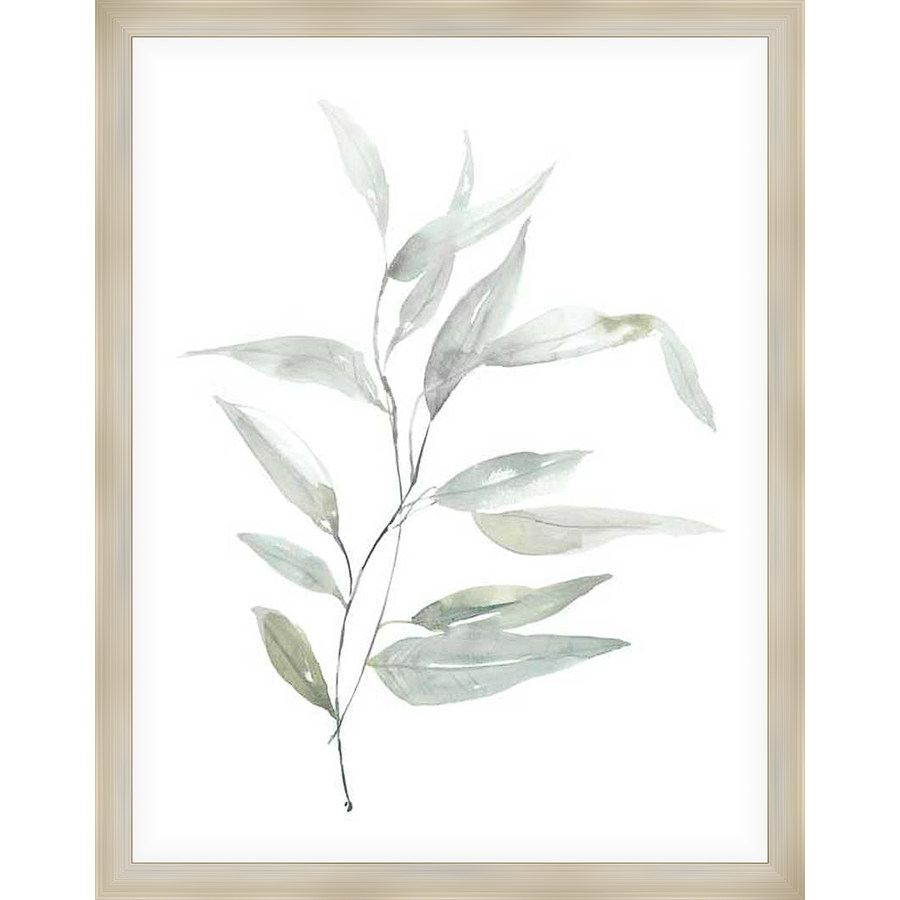This elegant artwork features a delicate watercolor depiction of a sprig with softly rendered leaves, offering a touch of natural beauty and serenity to any space. Perfect for bringing a calming, artistic element into your home or office decor.