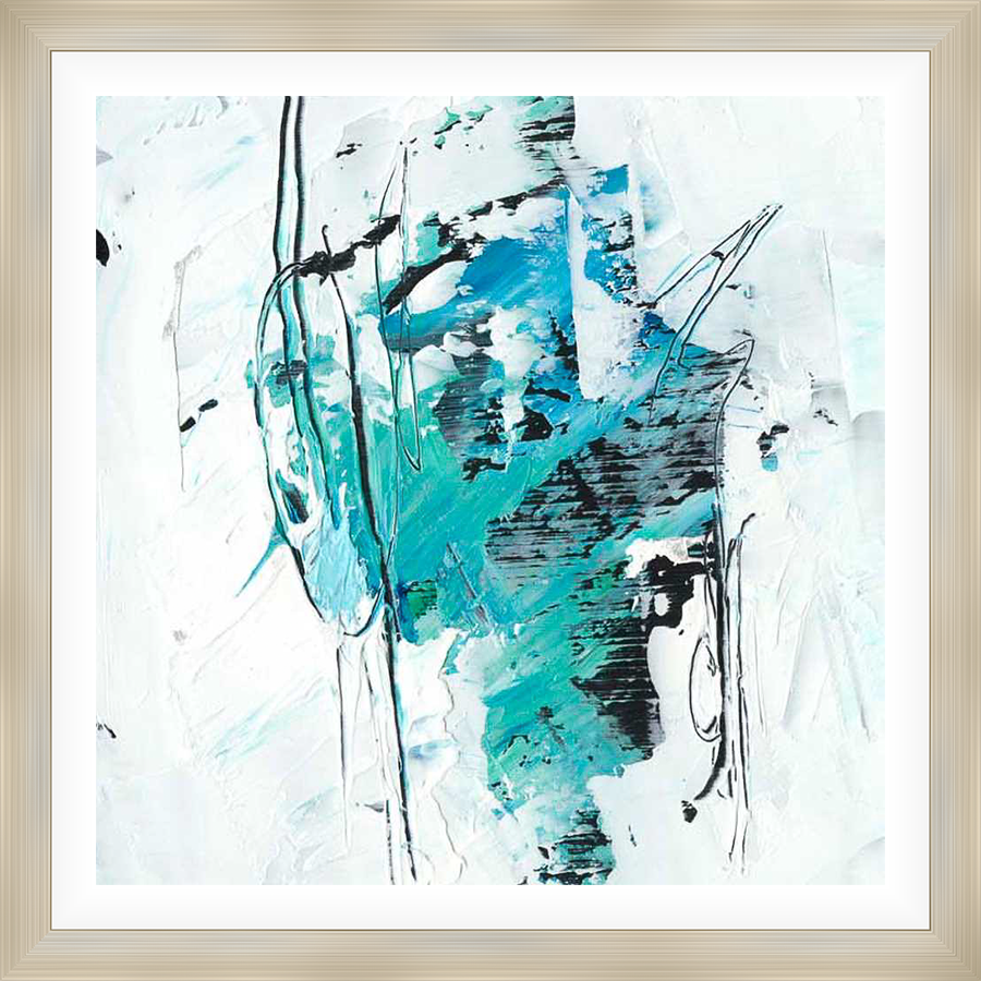 This abstract painting utilizes bold brushstrokes and a dynamic interplay of colors to create a visually stimulating piece. The artwork's textured surface and energetic composition evoke a sense of movement and spontaneity, making it an ideal focal point for any space.