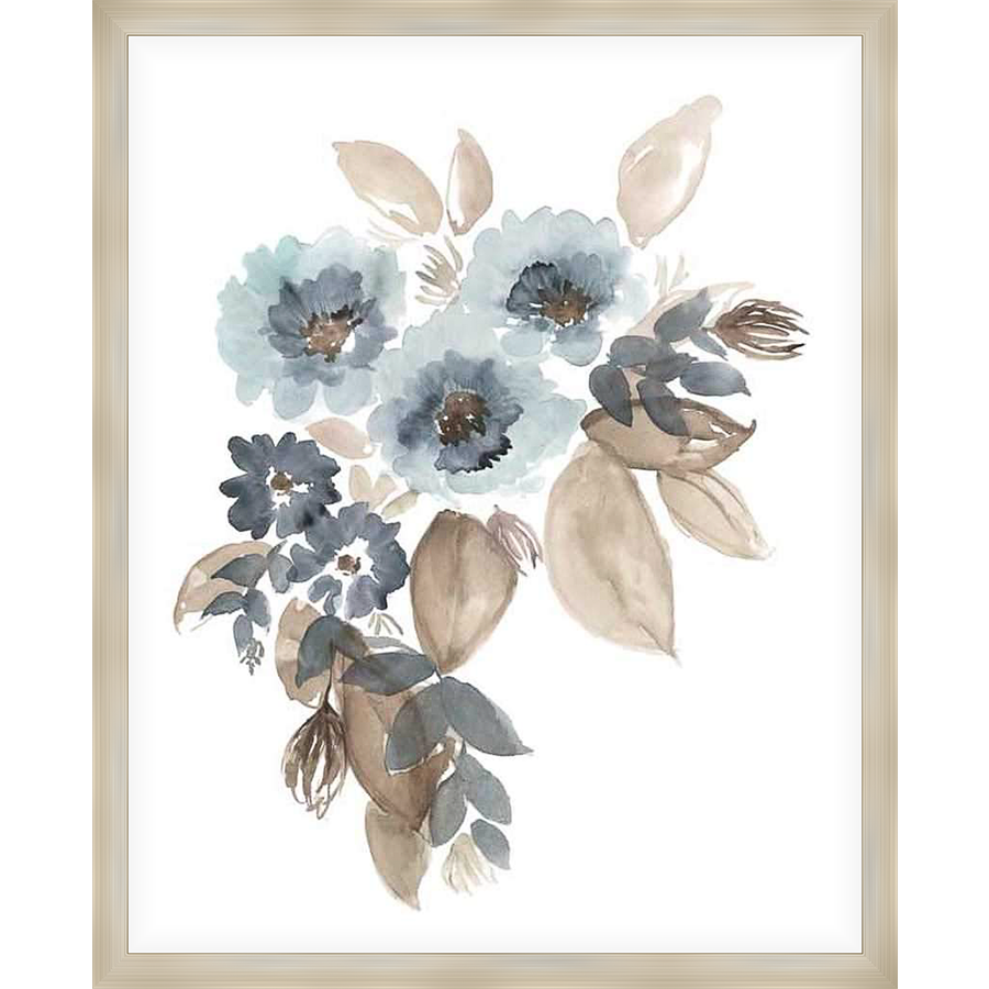 A delicate watercolor painting depicts a charming floral arrangement with muted tones and an ethereal quality, evoking a sense of calm and elegance.