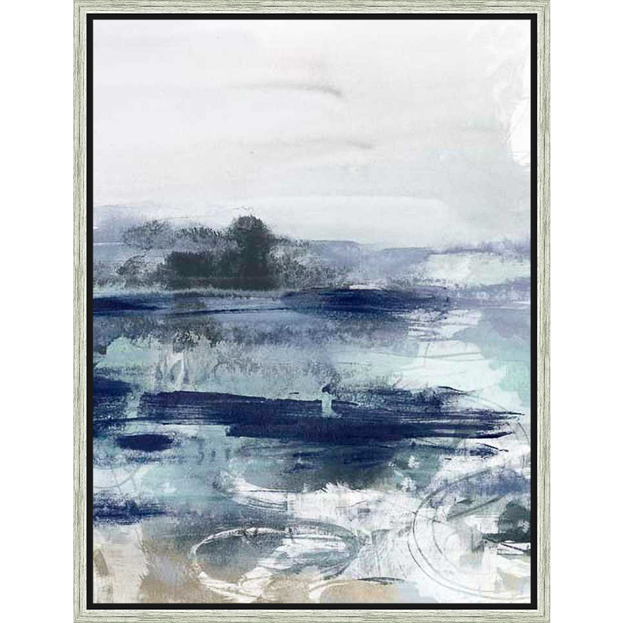 Evoking a sense of tranquility, this abstract art print captures a serene landscape. The artwork features expressive brushstrokes and a calming color palette to add a touch of elegance to any space.