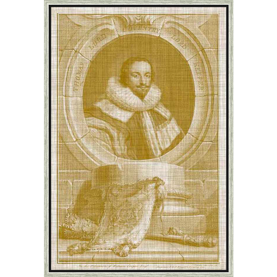 A detailed portrait of a gentleman, rendered in a vintage style, showcasing intricate details and textures with an ornate backdrop. The artwork features a classical design, offering a touch of historical elegance.