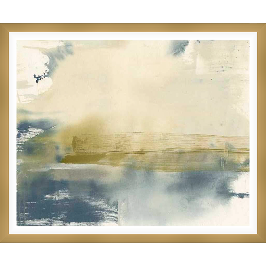 This abstract art print features a serene composition of blended colors and textured brushstrokes. The piece captures a sense of tranquility and depth, perfect for adding a touch of modern elegance to any space.