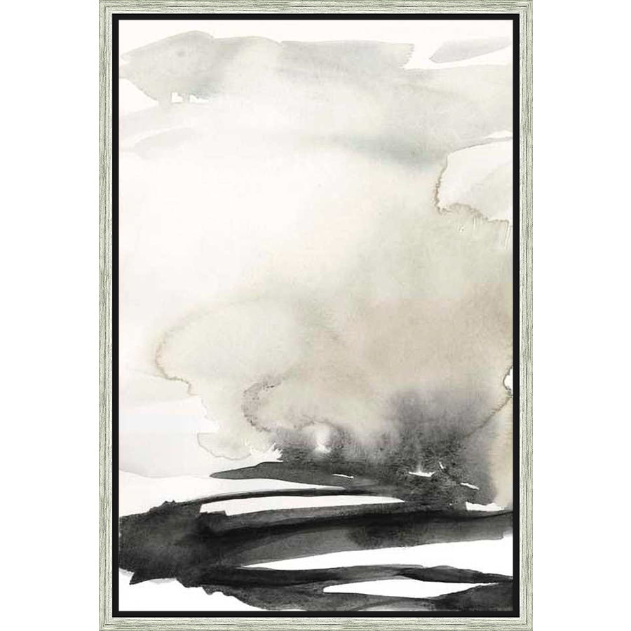 This abstract artwork showcases a captivating interplay of light and shadow, achieved through delicate washes of watercolor. The composition features a blend of muted tones, creating a serene and contemplative atmosphere. It's perfect for adding a touch of artistic sophistication to any space.