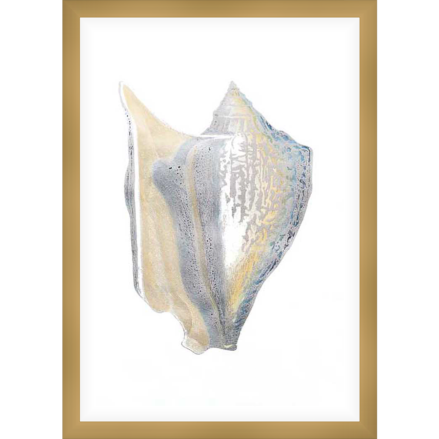 A beautifully rendered watercolor illustration of a seashell showcases soft hues and detailed textures. This art print is perfect for adding a touch of coastal elegance to any space, bringing the tranquility of the ocean to your home.