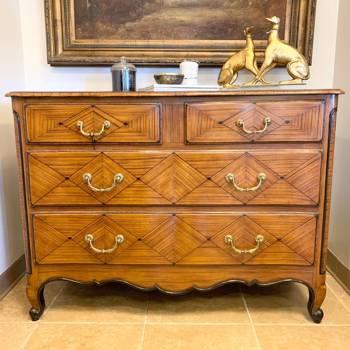 Wood Veneer Style 5-Drawer Chest - Kings Fine Art & Decor