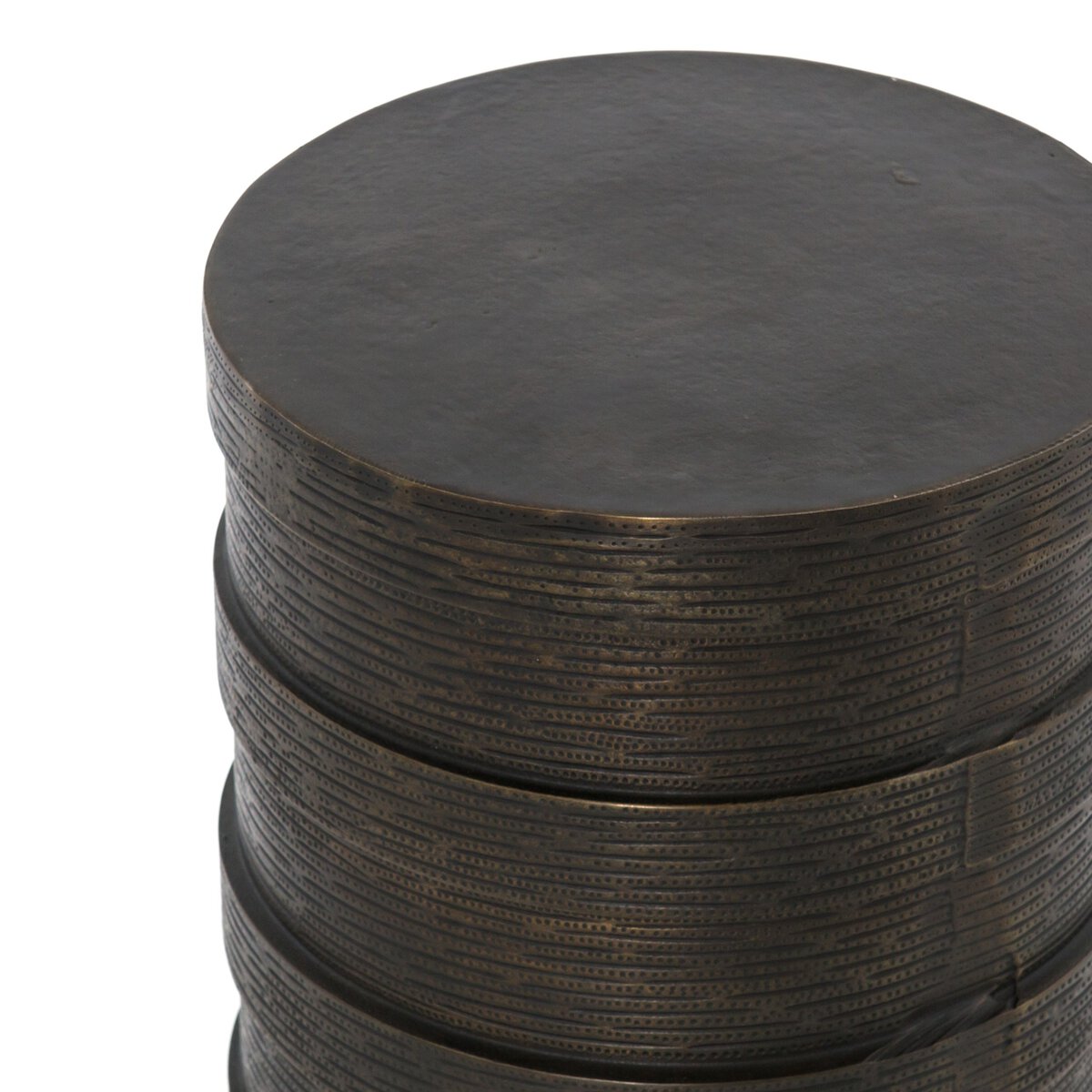 Trello Drum End Table - Kings Fine Art & Decor