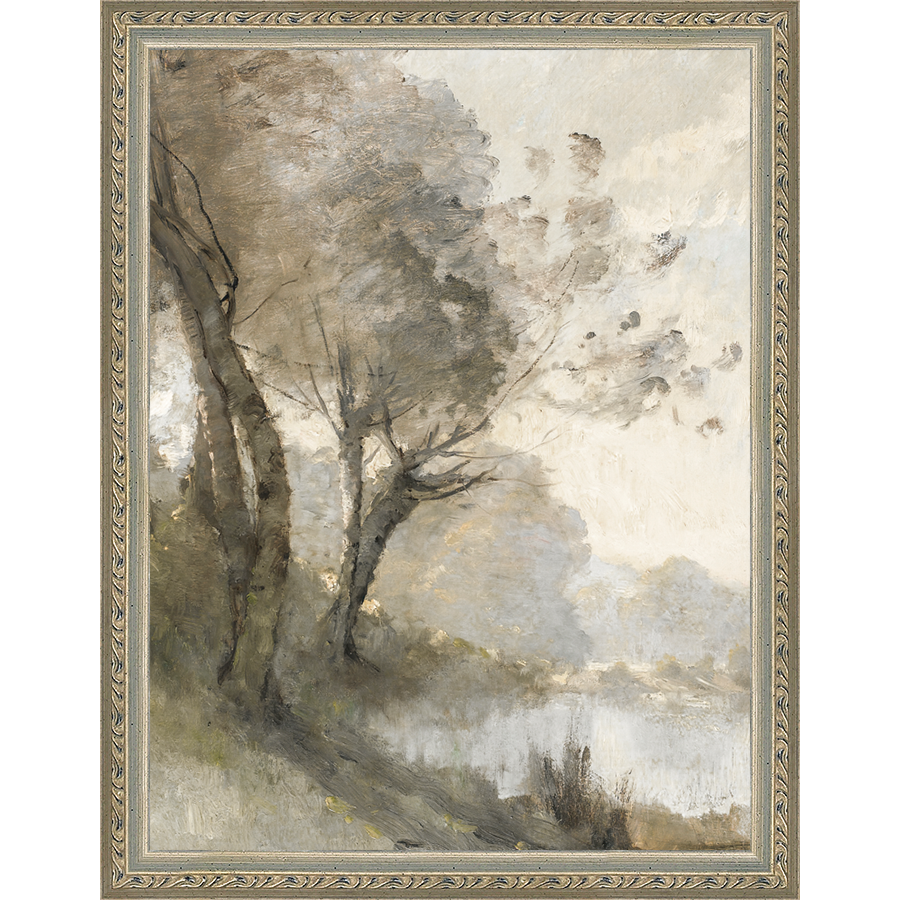 TREES ON POND I - Kings Fine Art & Decor