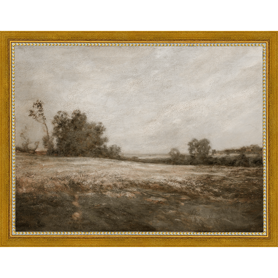 SA005-THE BARREN PATCH Hand framed in a transitional gold frame. Finished Size: W 13.25 in x H 10.25 in