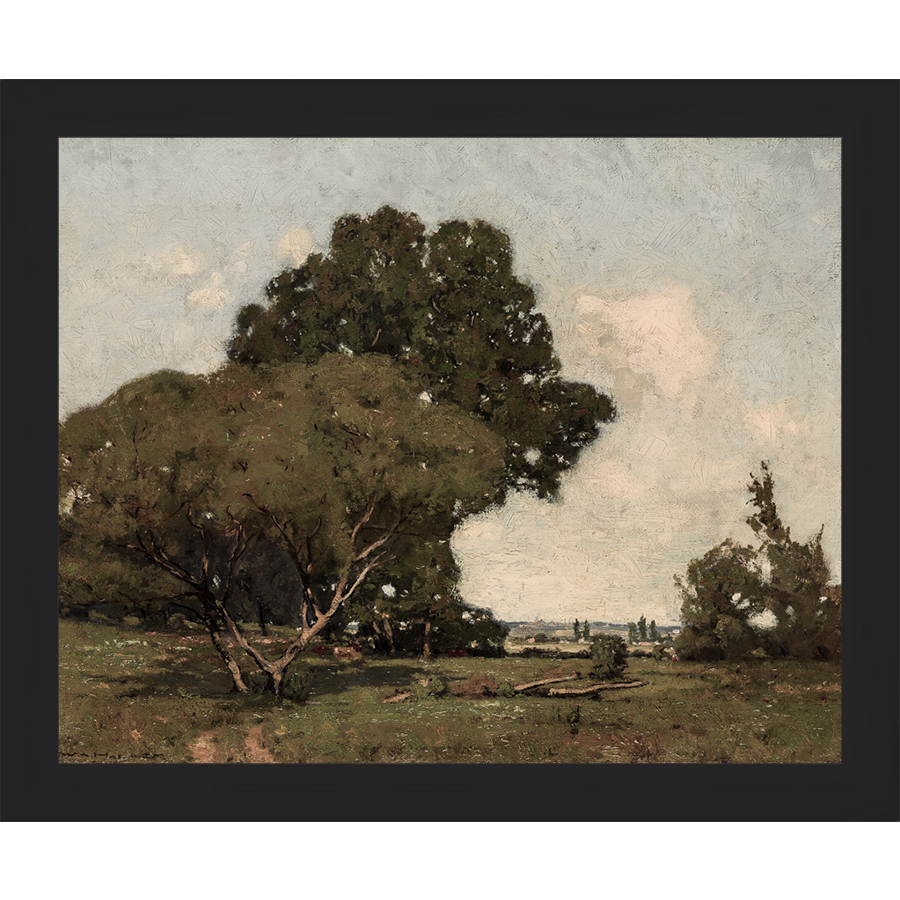SA012-TREES Hand framed in a matte black frame. Finished Size: W 11.25 in x H 9.25 in