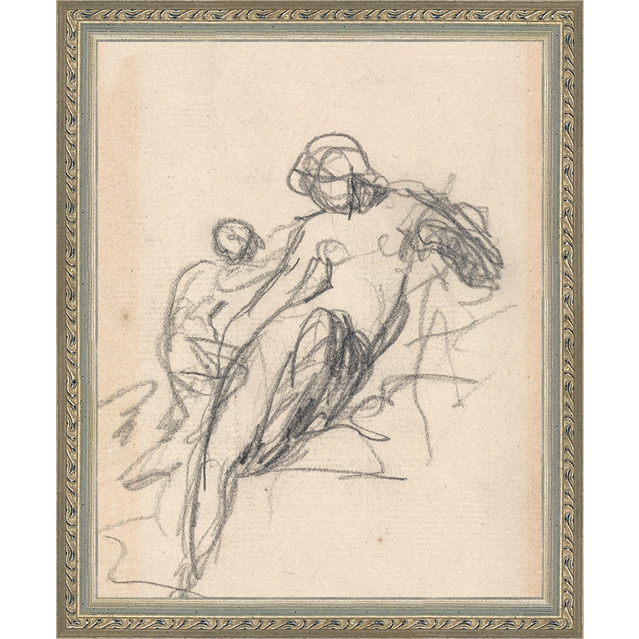 CHARCOAL MOTHER & CHILD - Kings Fine Art & Decor