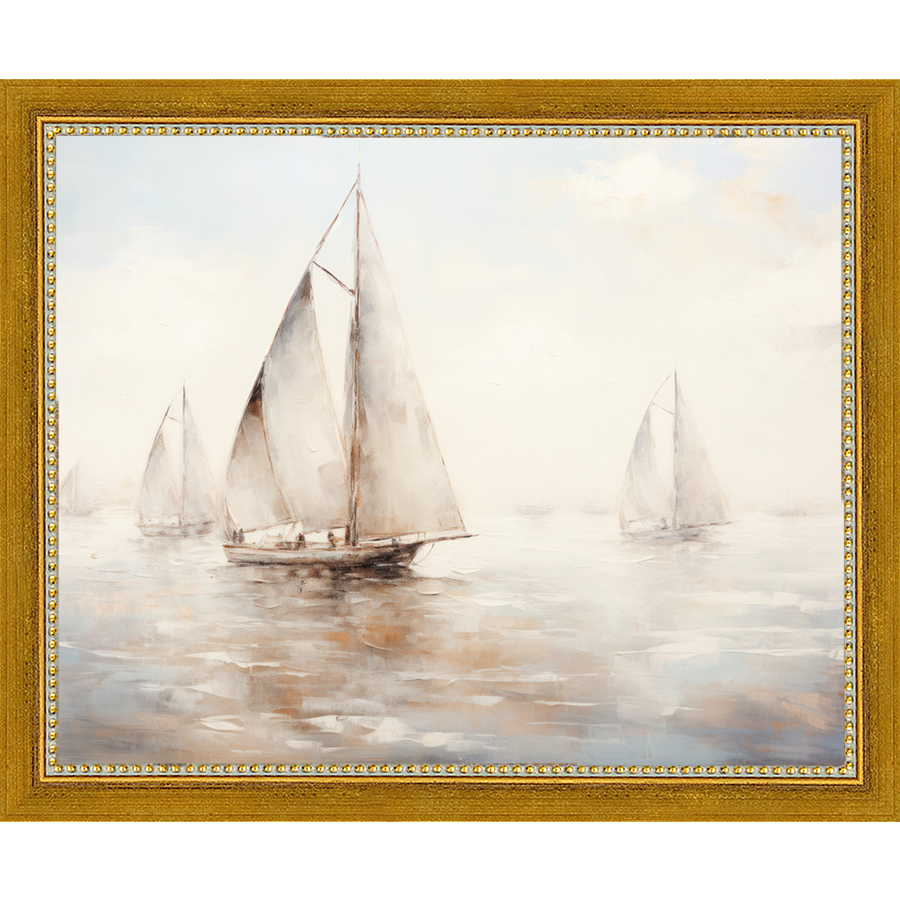 SA064-RACE DAY Hand framed in a transitional gold frame. Finished Size: W 11.25 in x H 9.25 in