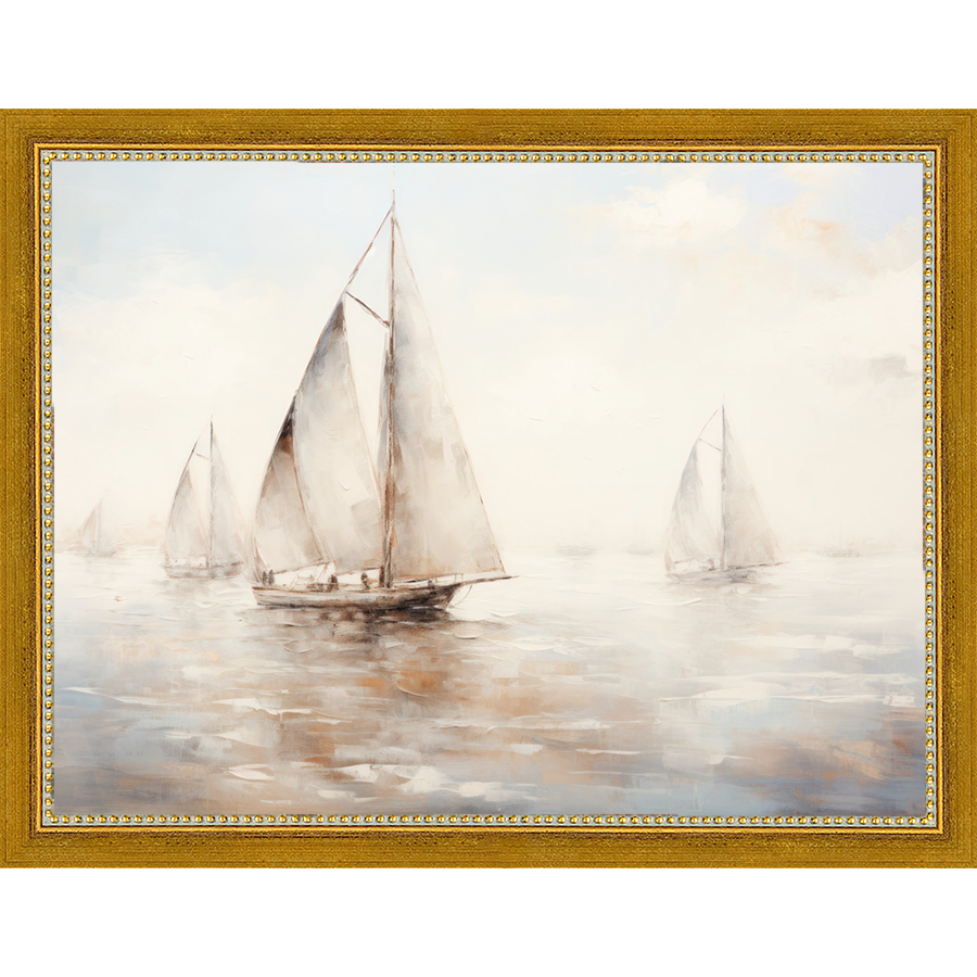 SA064-RACE DAY Hand framed in a transitional gold frame. Finished Size: W 13.25 in x H 10.25 in