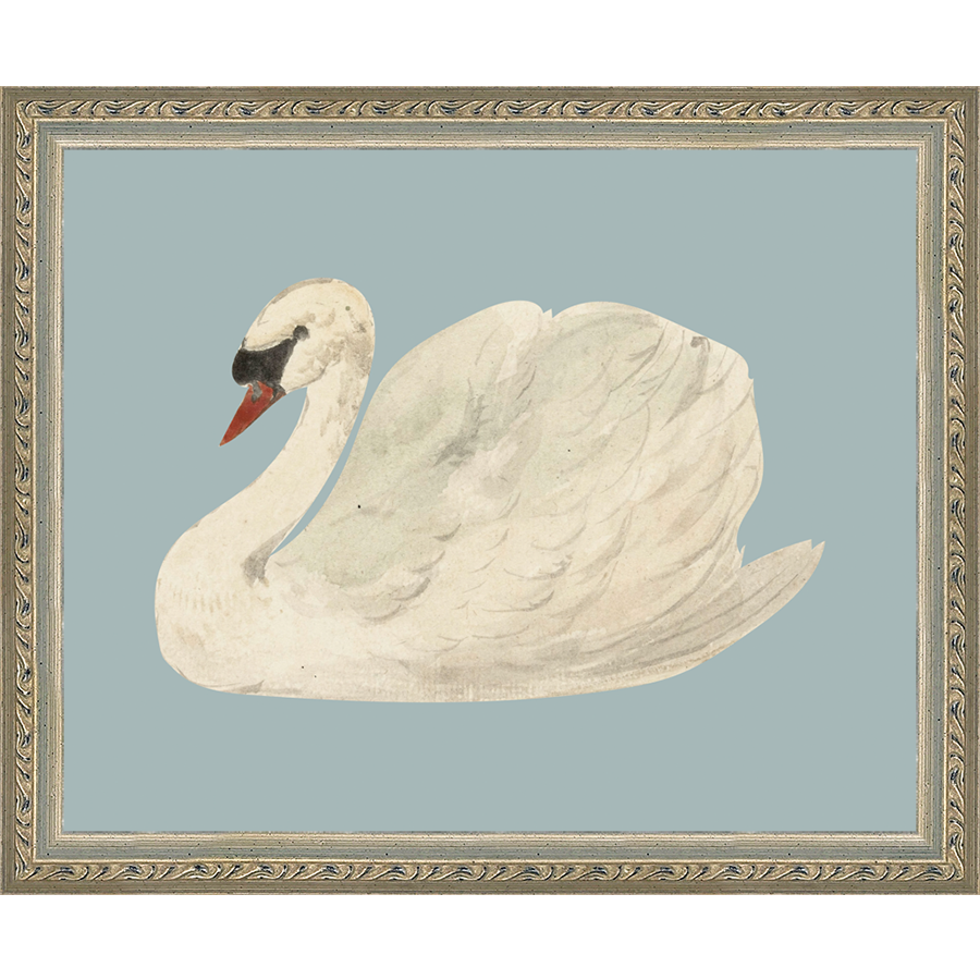 SWAN ON BLUE FIELD - Kings Fine Art & Decor