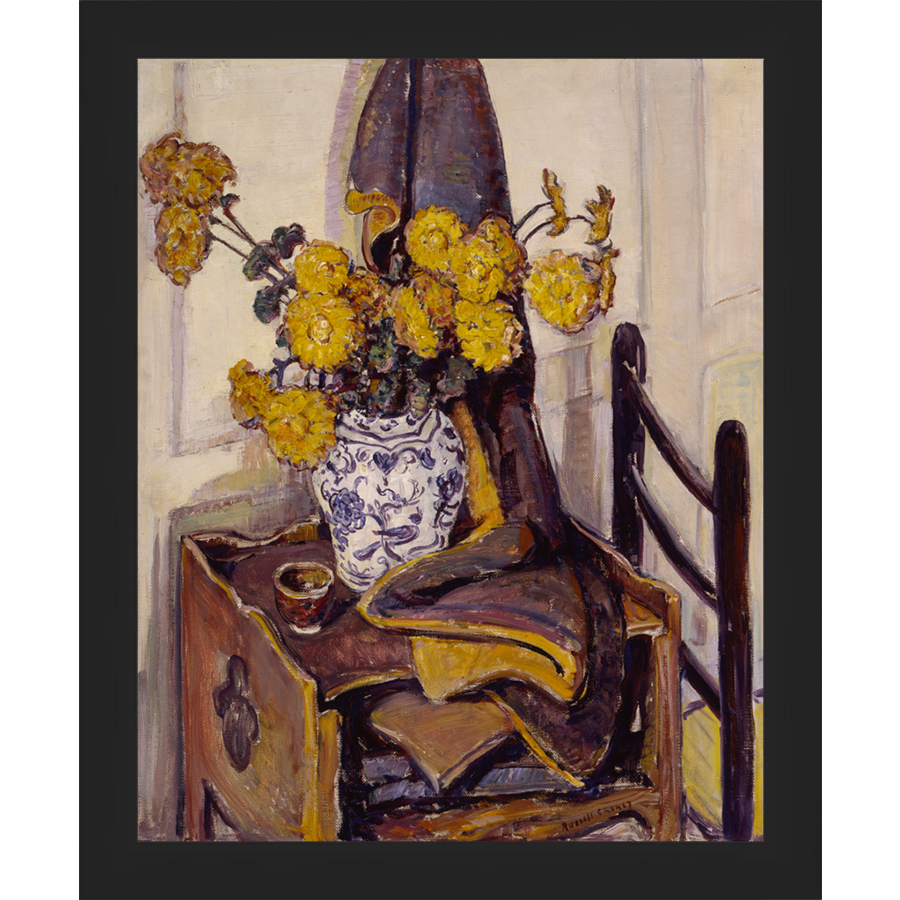 SA136-STILL LIFE Hand framed in a matte black frame. Finished Size: W 9.25 in x H 11.25 in