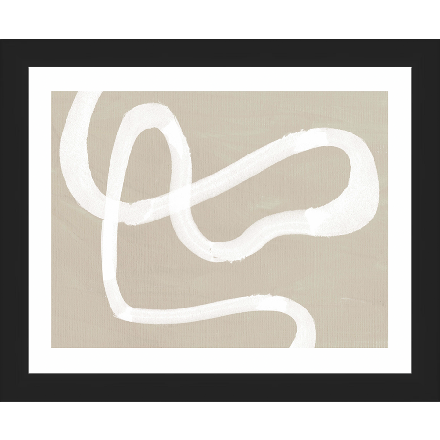 SA261-JAPANDI I Hand framed in a matte black frame. Finished Size: W 11.25 in x H 9.25 in