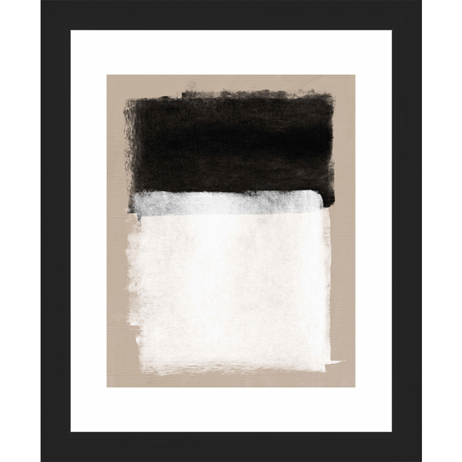 SA274-BROAD BRUSH STROKES Hand framed in a matte black frame. Finished Size: W 9.25 in x H 11.25 in