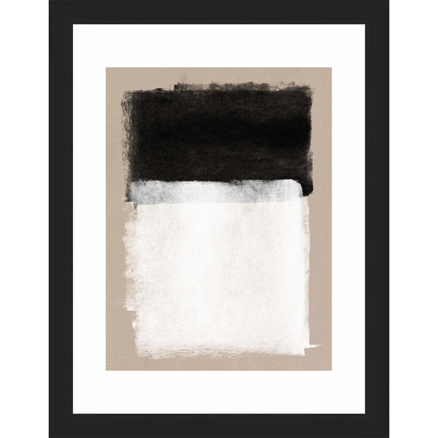 SA274-BROAD BRUSH STROKES Hand framed in a matte black frame. Finished Size: W 10.25 in x H 13.25 in