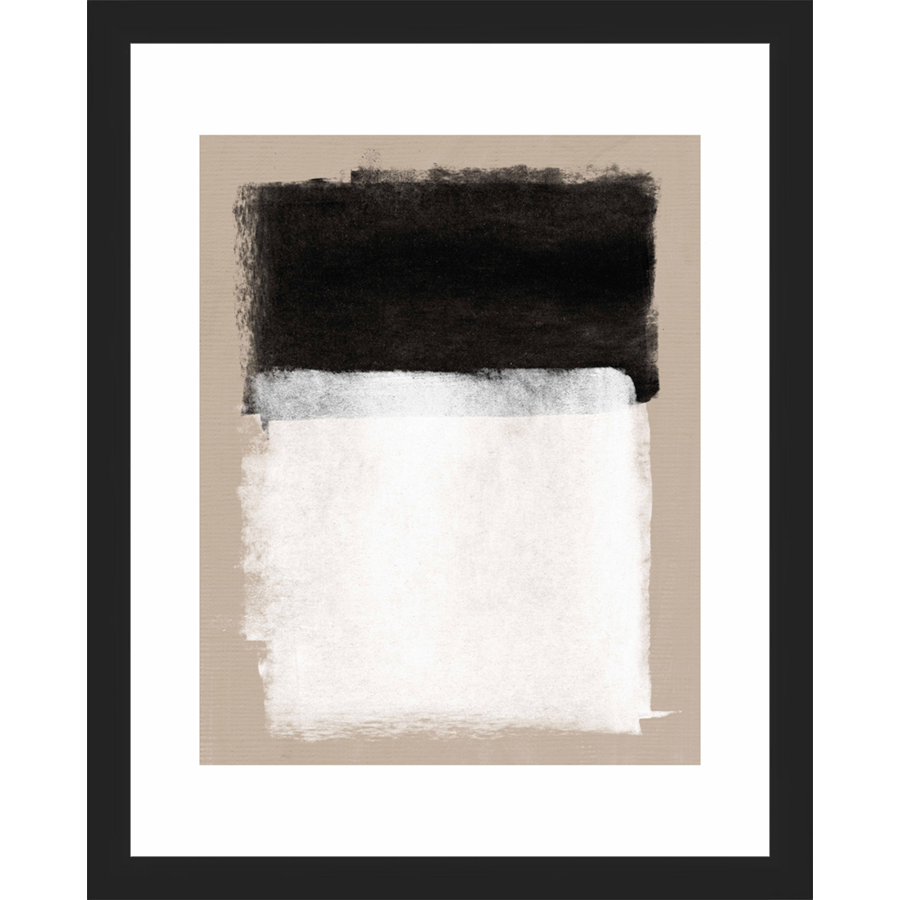SA274-BROAD BRUSH STROKES Hand framed in a matte black frame. Finished Size: W 12.25 in x H 15.25 in