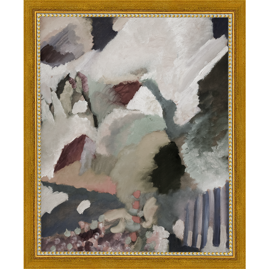 SA281-ANENA ABSTRACT Hand framed in a transitional gold frame. Finished Size: W 9.25 in x H 11.25 in