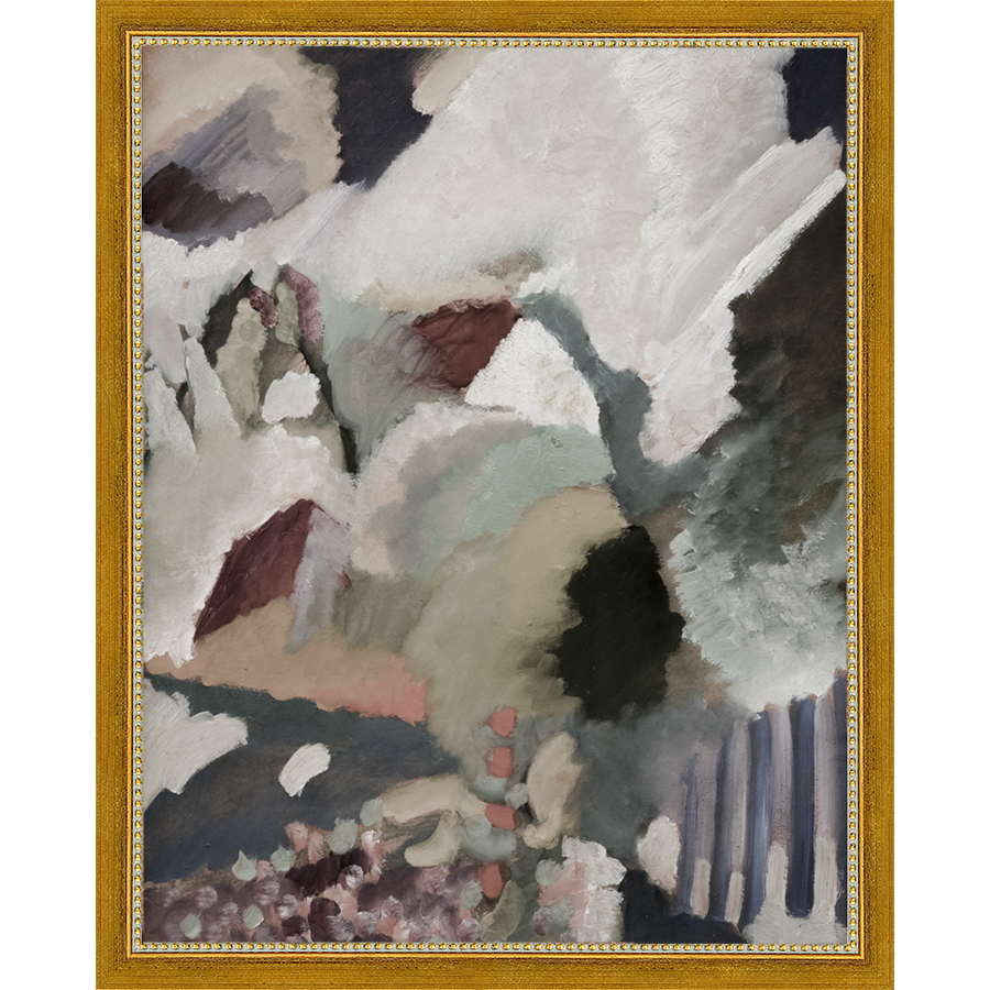 SA281-ANENA ABSTRACT Hand framed in a transitional gold frame. Finished Size: W 12.25 in x H 15.25 in