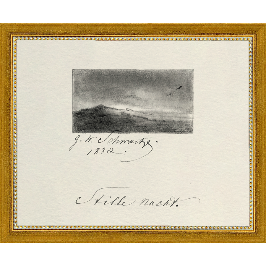 SA285-VINTAGE SKETCH PL 2 Hand framed in a transitional gold frame. Finished Size: W 11.25 in x H 9.25 in