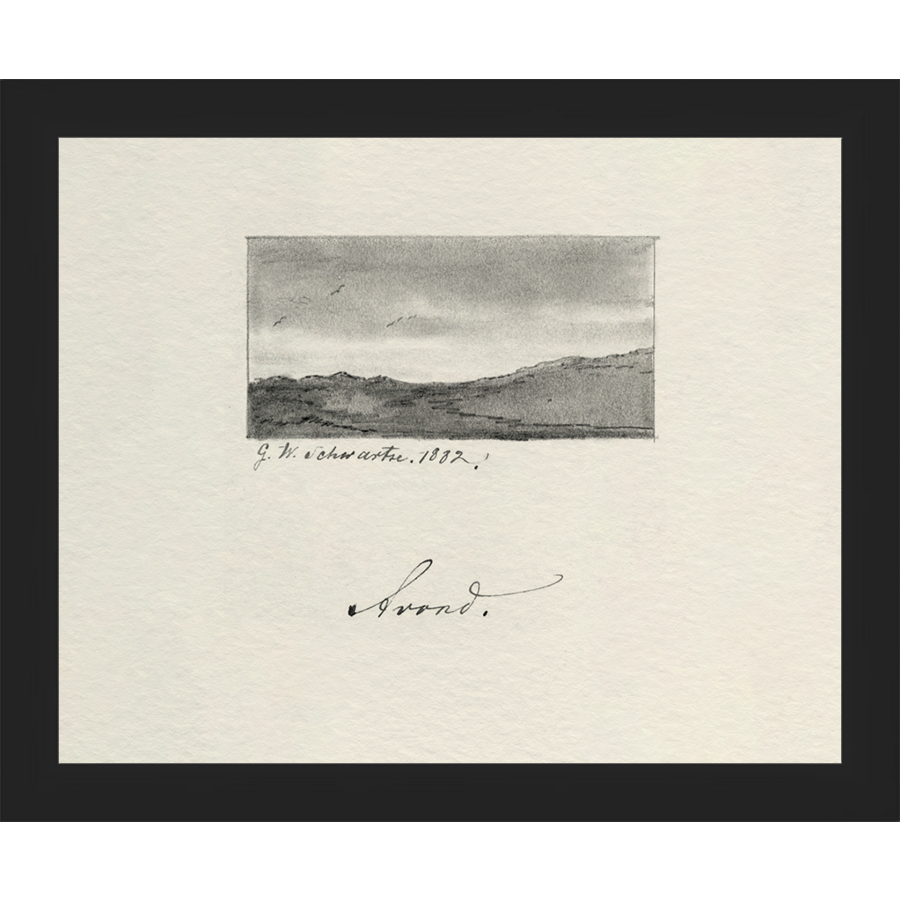 SA286-VINTAGE SKETCH PL 3 Hand framed in a matte black frame. Finished Size: W 11.25 in x H 9.25 in