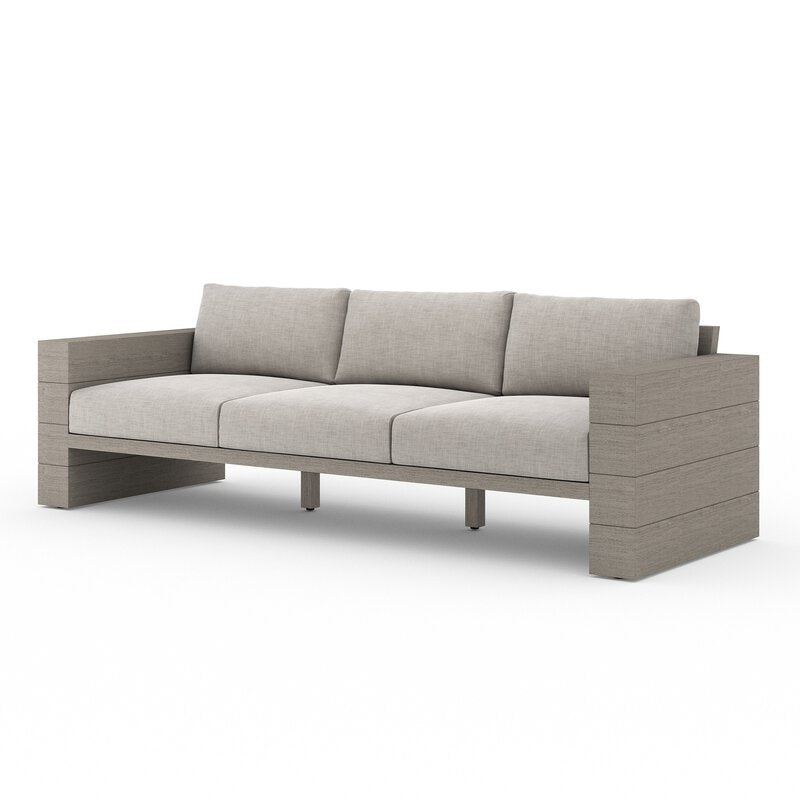 Leroy Outdoor Sofa, Weathered Grey - Kings Fine Art & Decor