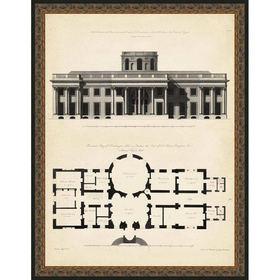 ANTIQUE FAÇADE AND PLAN I - Kings Fine Art & Decor