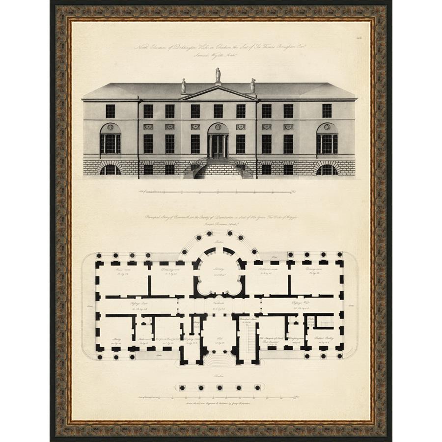 ANTIQUE FAÇADE AND PLAN II - Kings Fine Art & Decor