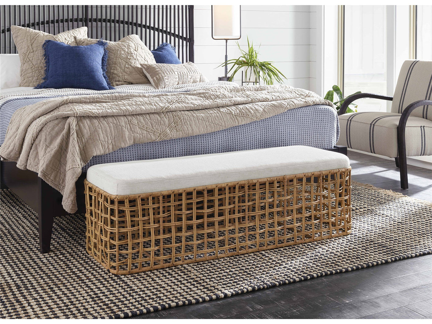 Rattan Bench
