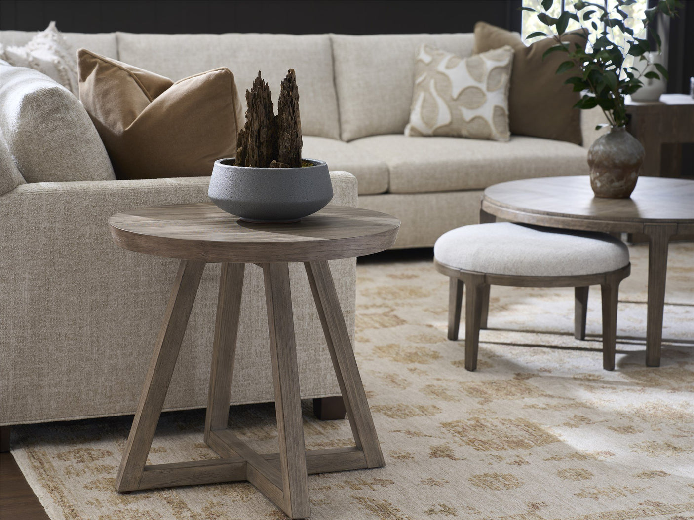 Boulder Round Side Table