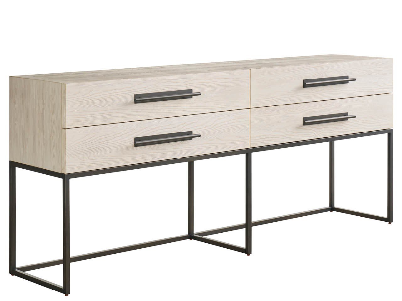 River Rock Metal Base Console