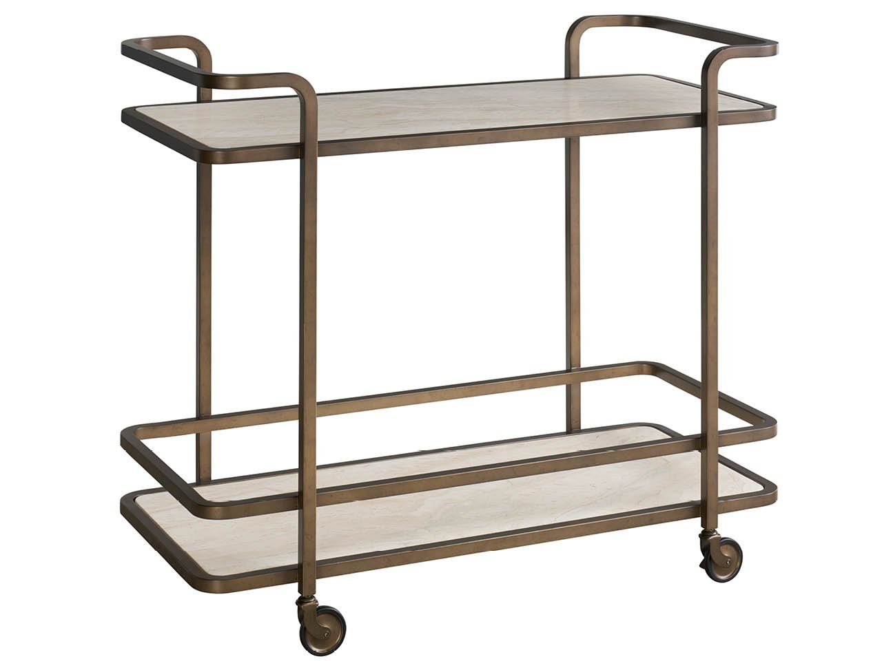 Aged Gold Bar Cart