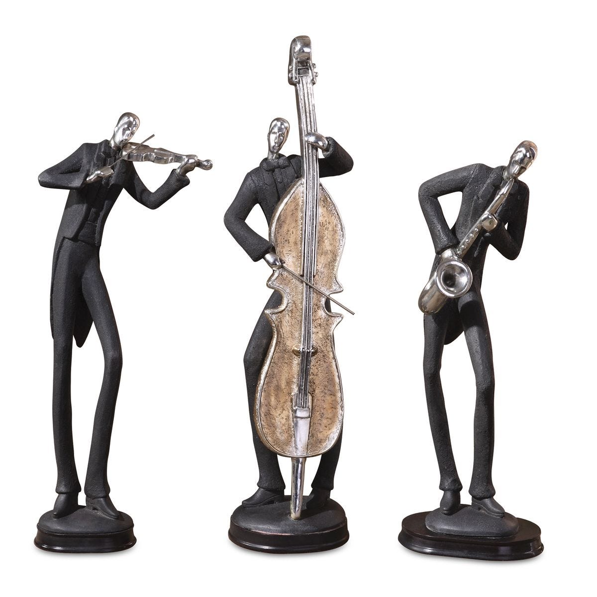 Musicians Figurines, S/3 - Kings Fine Art & Decor