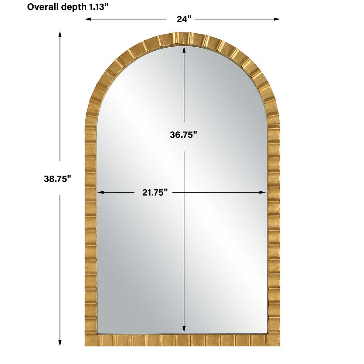 Dandridge Arch Mirror, Gold