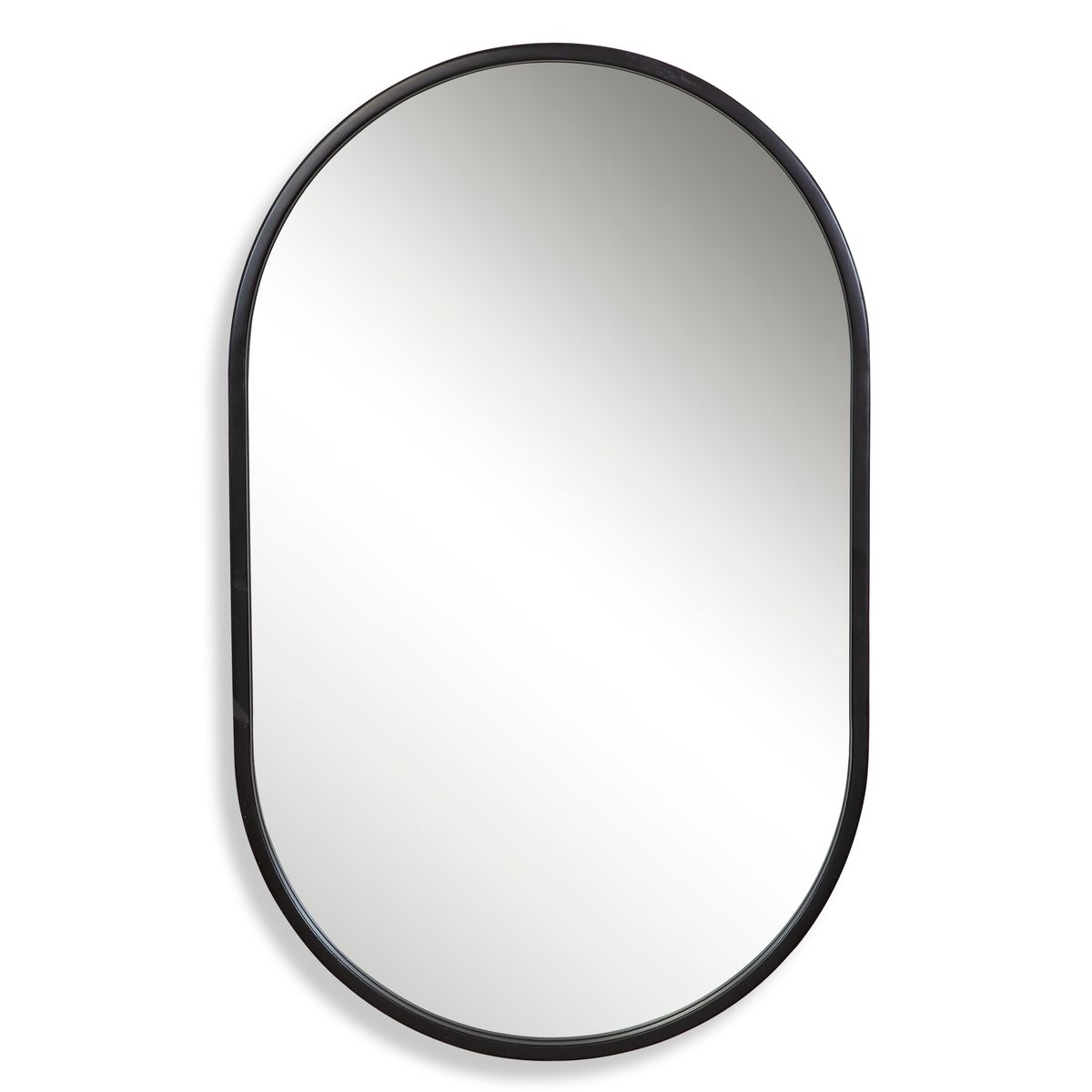 Varina Oval Mirror, Black - Kings Fine Art & Decor