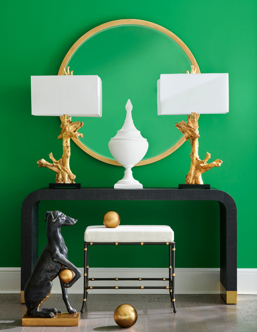 Large Round Mirror - Gold