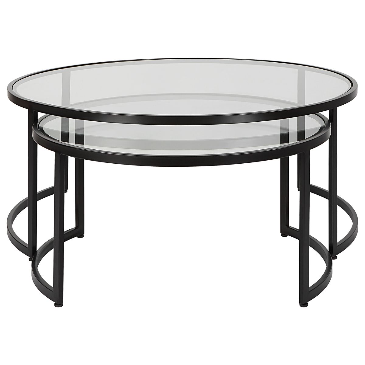 Rhea Nesting Coffee Tables, Black, S/2