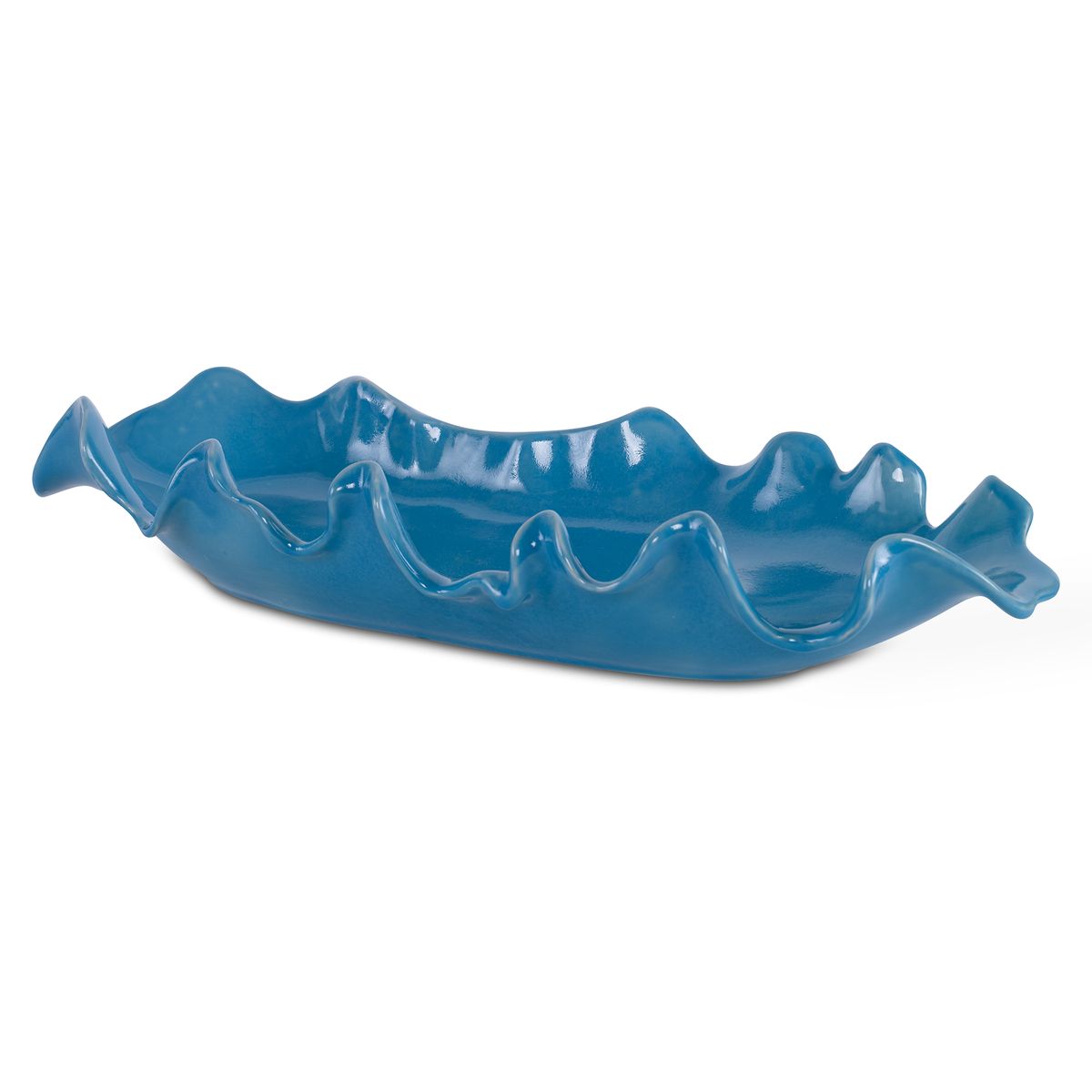Ruffled Feathers Bowl, Blue - Kings Fine Art & Decor